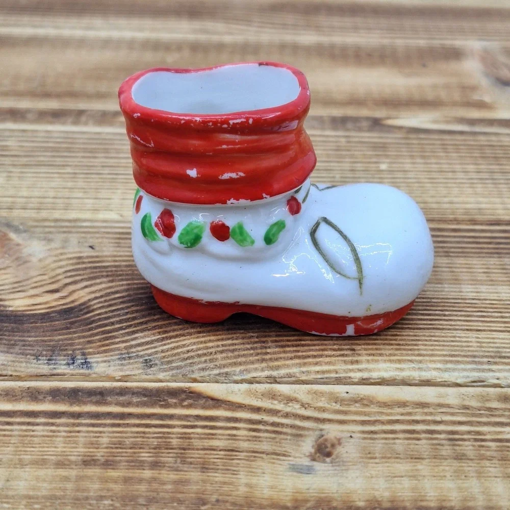 Vintage 1950s‎ Ceramic Christmas Boot - Japan - 1950's - 1.5